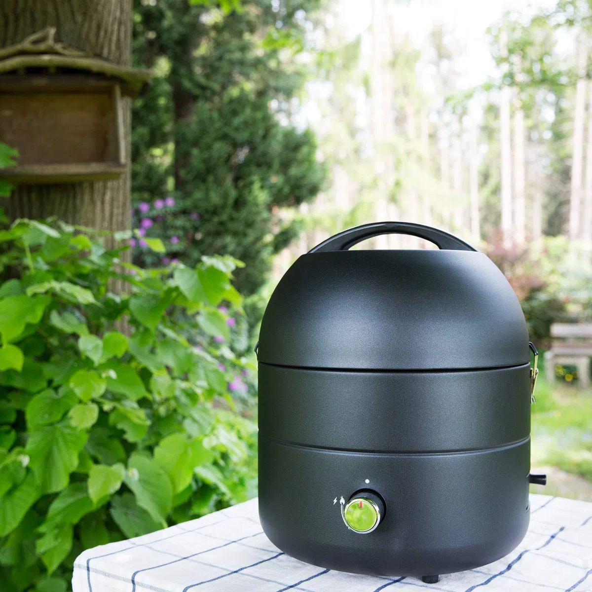 TAINO Grill-to-go Tischgrill Kompakt-Grill Gasgrill Gas Tisch Edelstahl-Brenner BBQ Camping